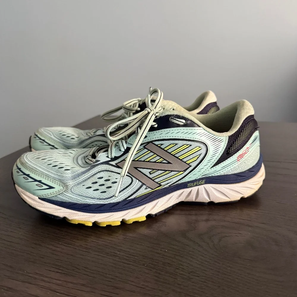 New Balance Women’s Shoes 9,5 Ozone‎ Blue/Lime Glo 860v7 Trail Running W860WB7